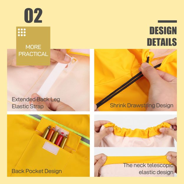 Personalized Pets Waterproof and Reflective Raincoat | BKPet152