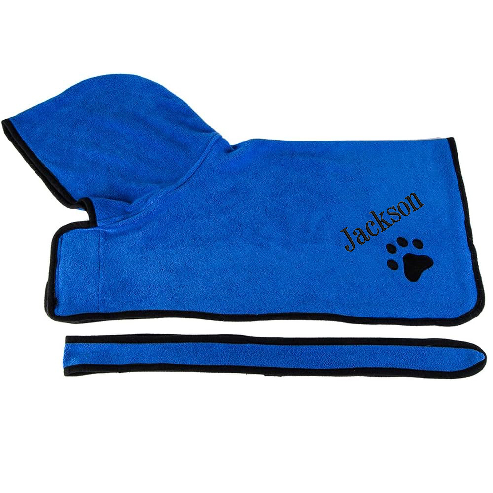 Personalized Pet Embroidery Soft Bathrobe Towel | BKPet92