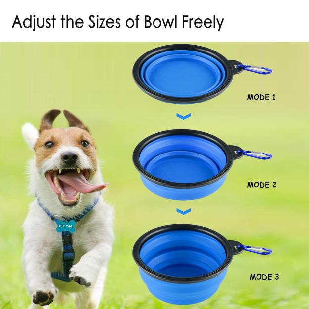 Personalized Silicone Foldable Travel Pet Bowl | BKPet79