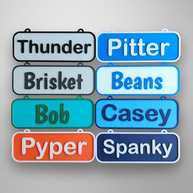 Personalized 3D Printed Dog Name Crate Sign | BKPet410