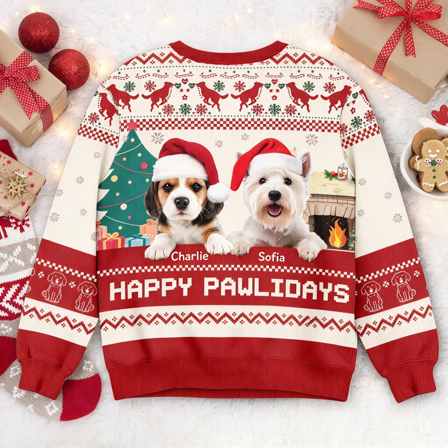 Personalized Christmas Fun Pet Photo Family Sweater | MCCL02