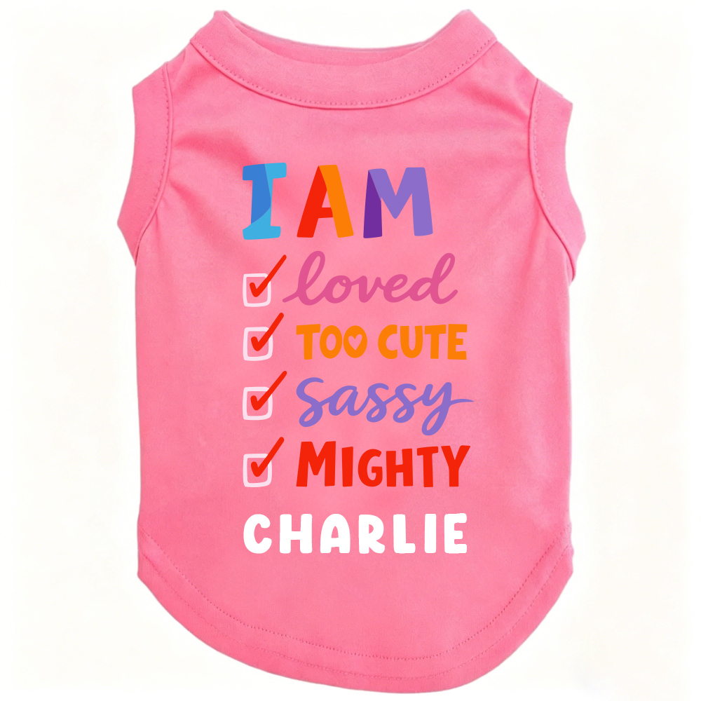 Personalized I AM Loved Checklist Pet Shirt | MNCloth208