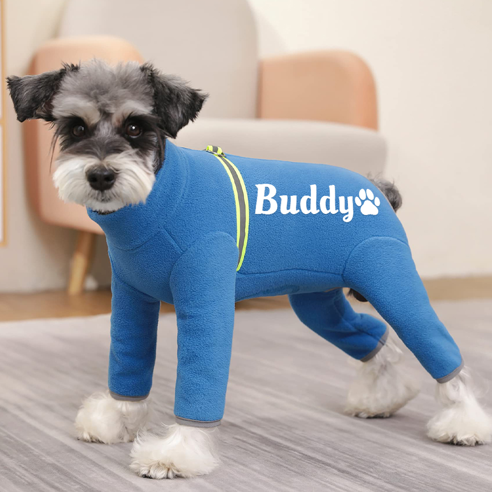 Personalized Pet Winter Warm Fleece Long Sleeve Sweater | BKPet312