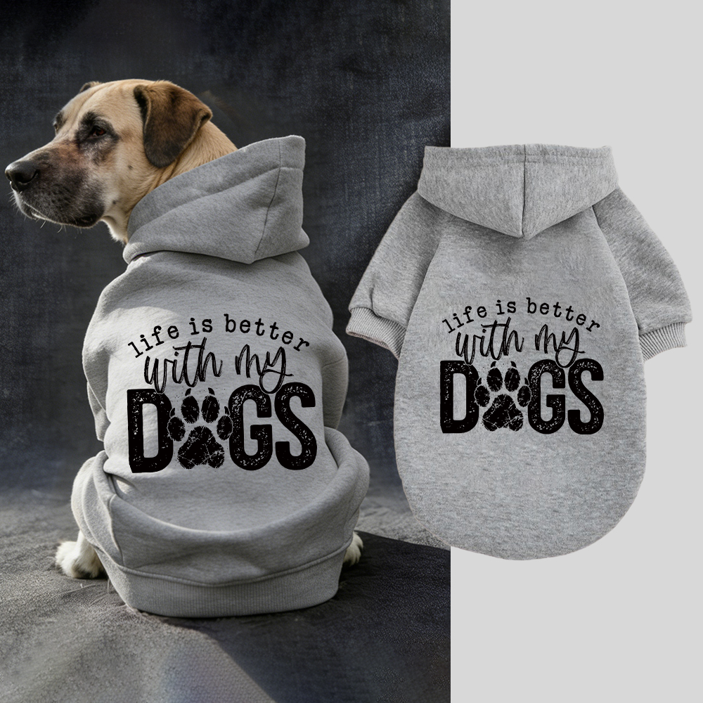 LIFE IS BETTER WITH MY DOSS Puppy Hoodie | BKPet325