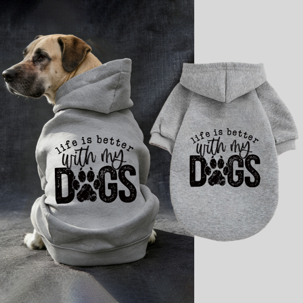 LIFE IS BETTER WITH MY DOSS Puppy Hoodie | BKPet325