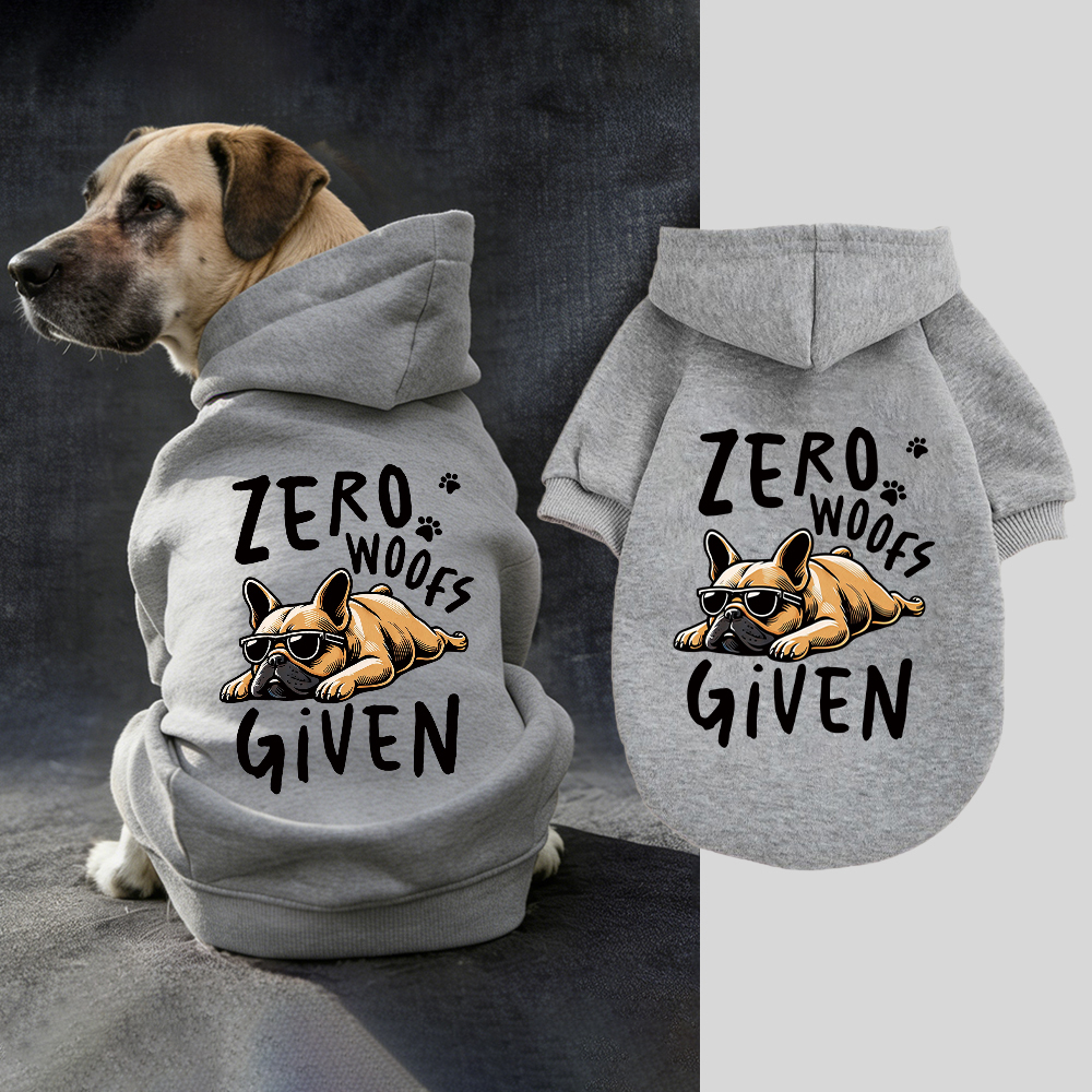 ZERO WOOFS GIVEN Puppy Hoodie | BKPet332