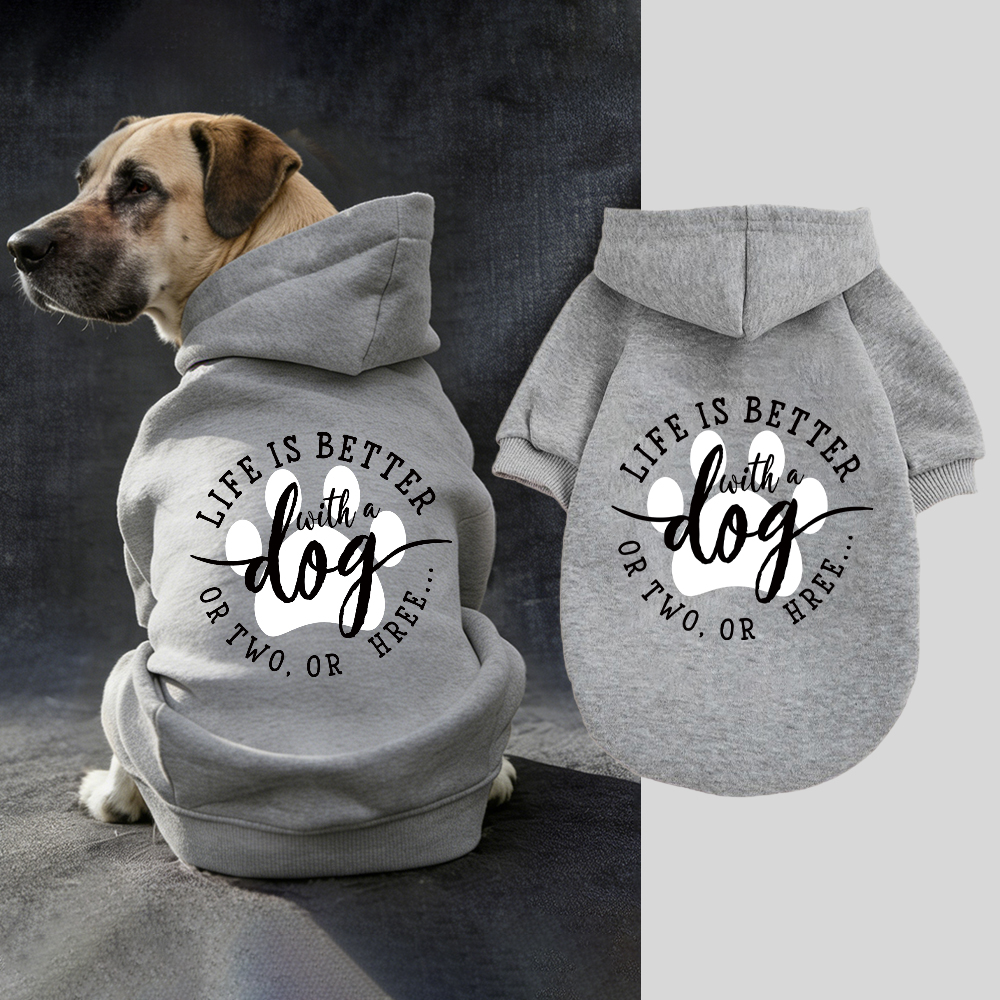 LIFE IS BETTER Puppy Hoodie | BKPet335
