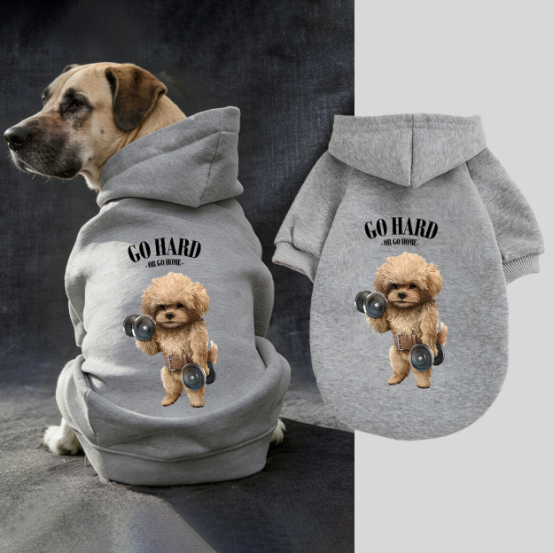 GO HARD OR GO HOME Puppy Hoodie | BKPet338