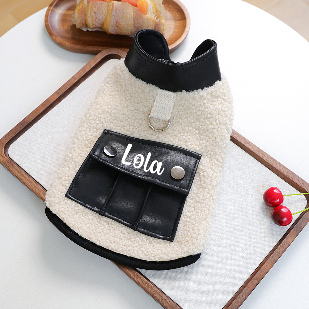 Personalized Pets Winter Warm Plush Jacket | MNCloth277