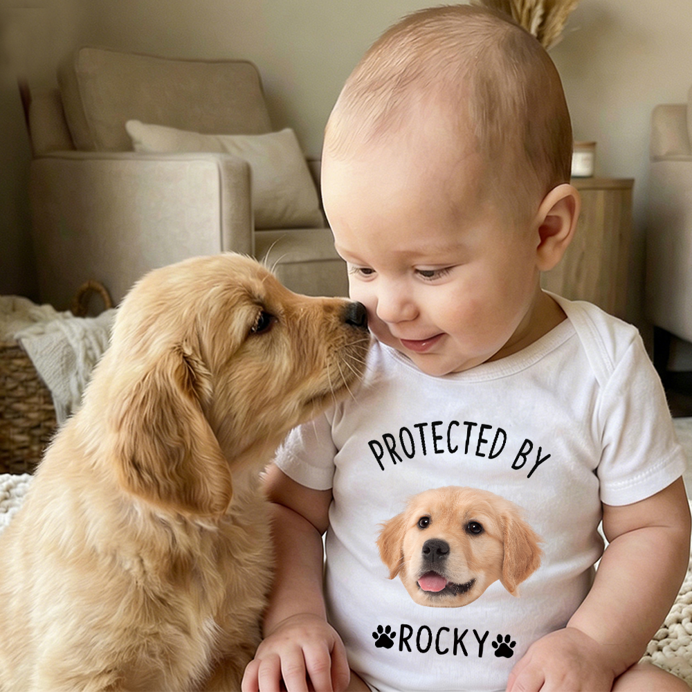 Personalized Baby Protected By Pets Shirt | MNBaby03