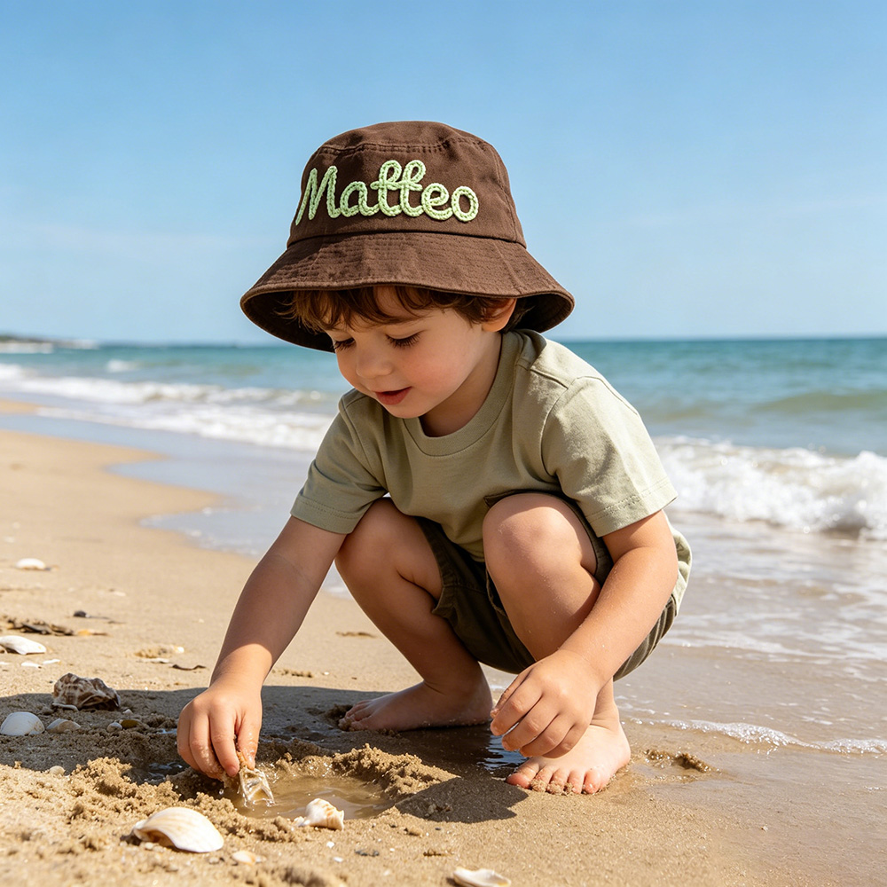 Personalized Embroidery Baby Bucket Hat With Name | MNSummer11