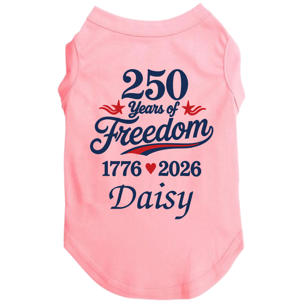 Personalized Patriotic 250 Anniversary Pet Shirt | BKPet507