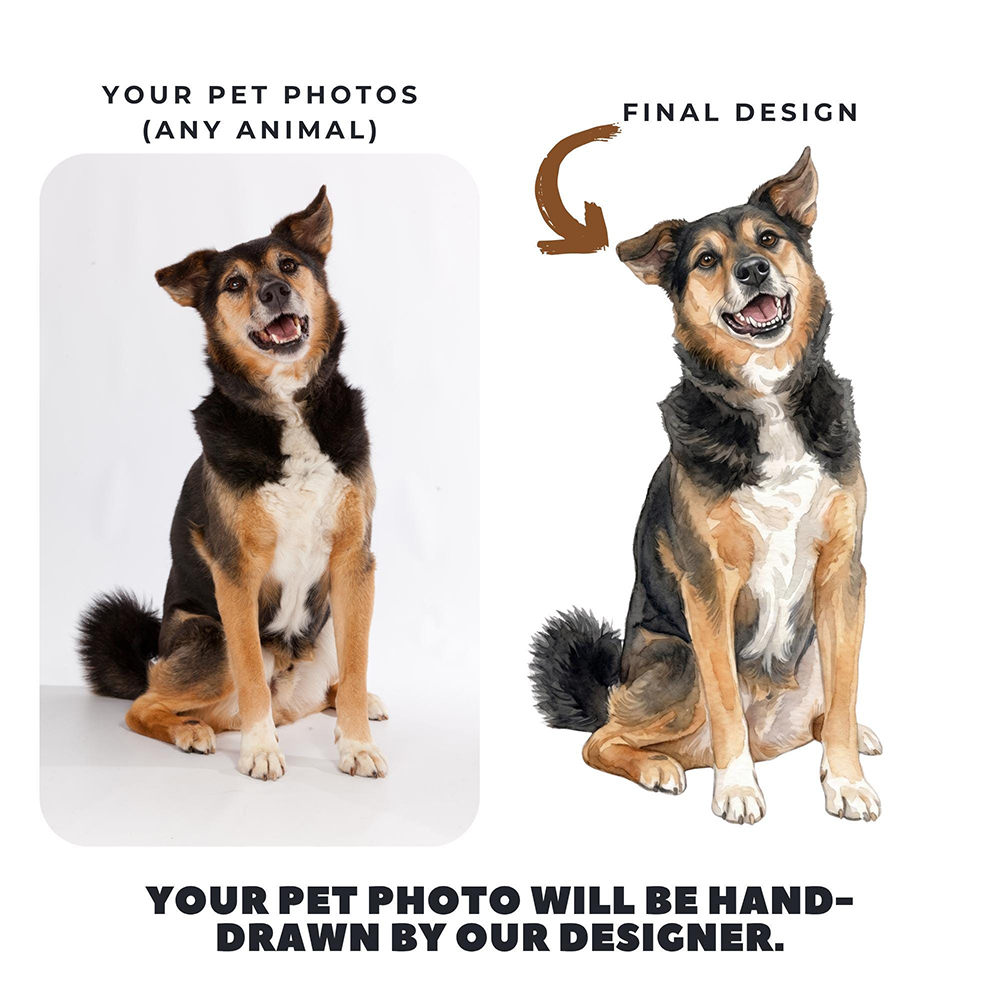 Personalized Pet Memorial Portrait Ceramic Coaster | MNGift45