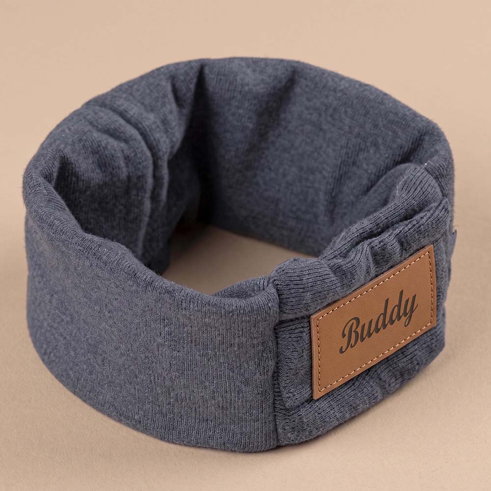 Personalized Dog Ear Cover Snood with Leather Patch | MNAccs123