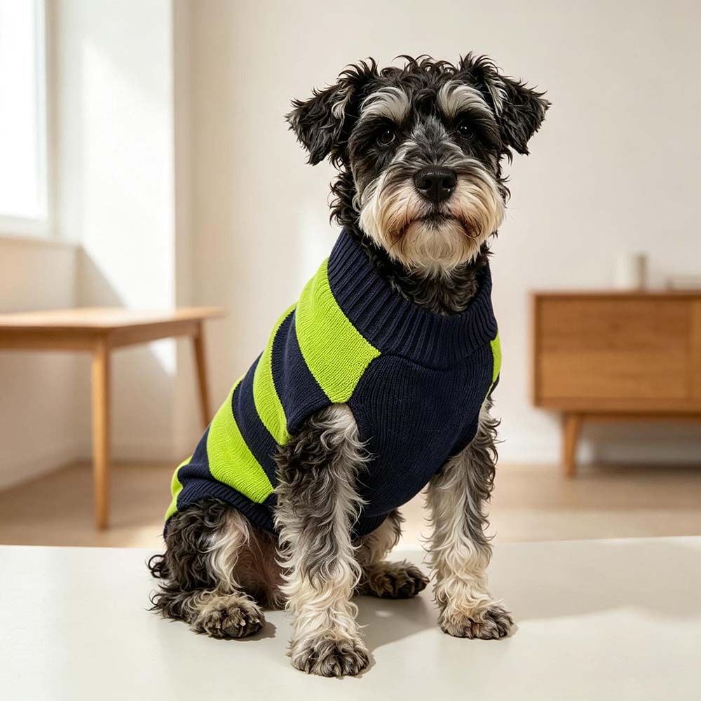 Personalized Hand Embroidery Pets Stripe Sweater | BKPet623