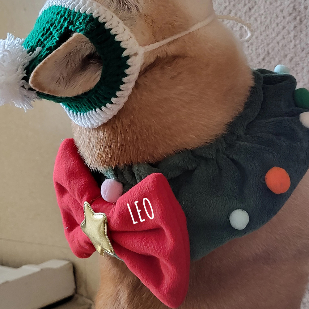 Personalized Funny Christmas Pet Bow Tie Scarf | MCGift110