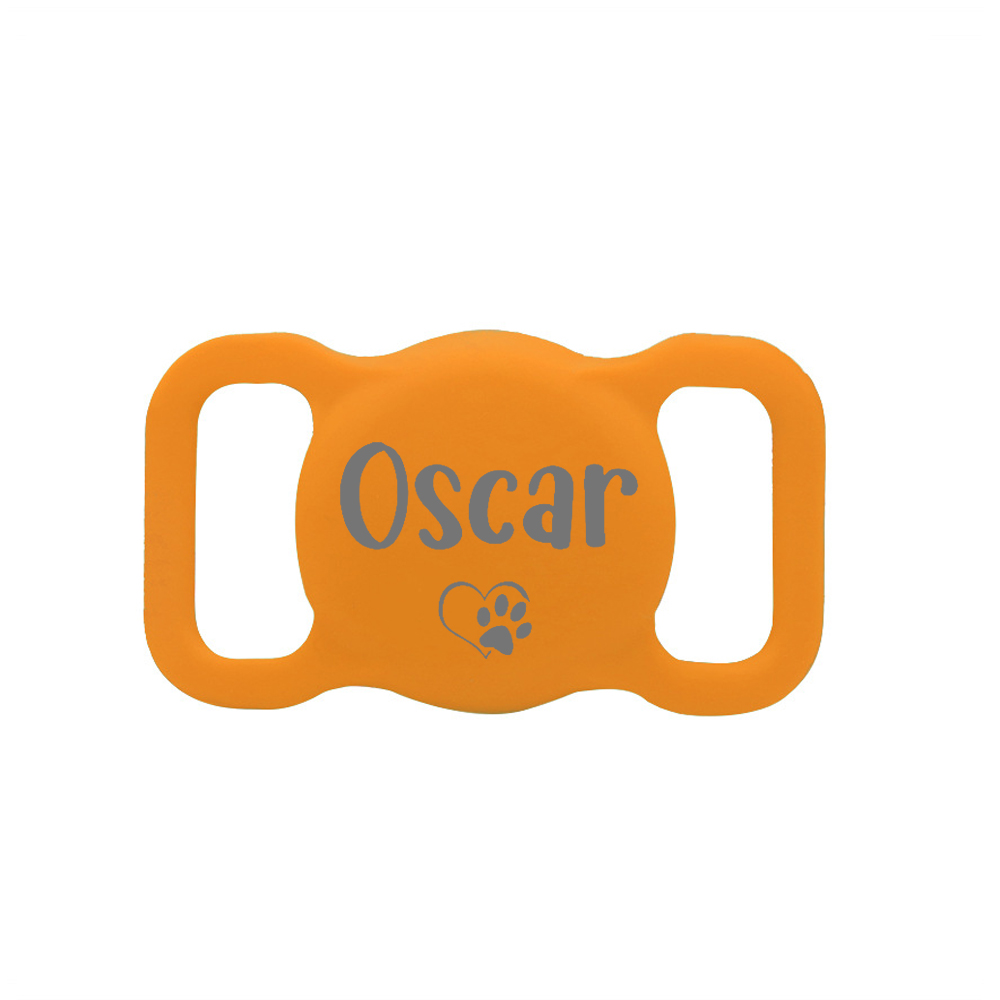 Personalized Pet Apple Air Tag Holder for Dog Collar | BKPet139