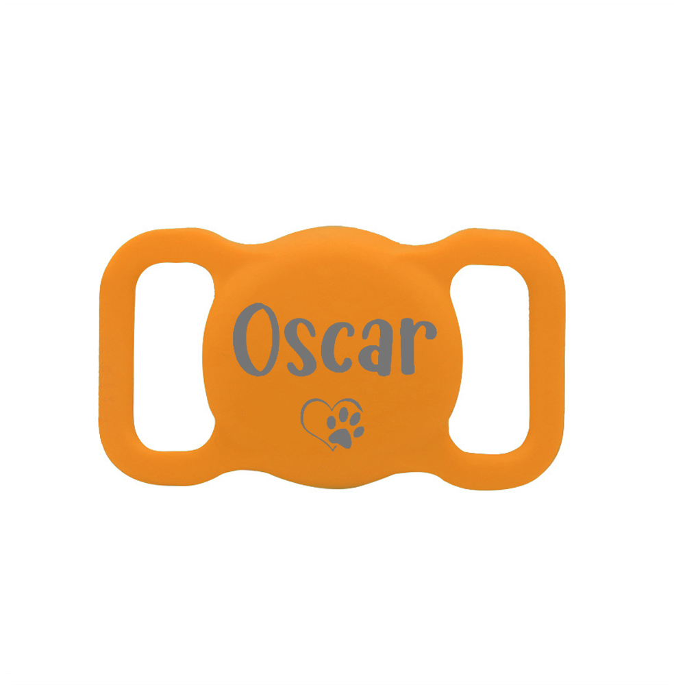 Personalized Pet Apple Air Tag Holder for Dog Collar | BKPet139