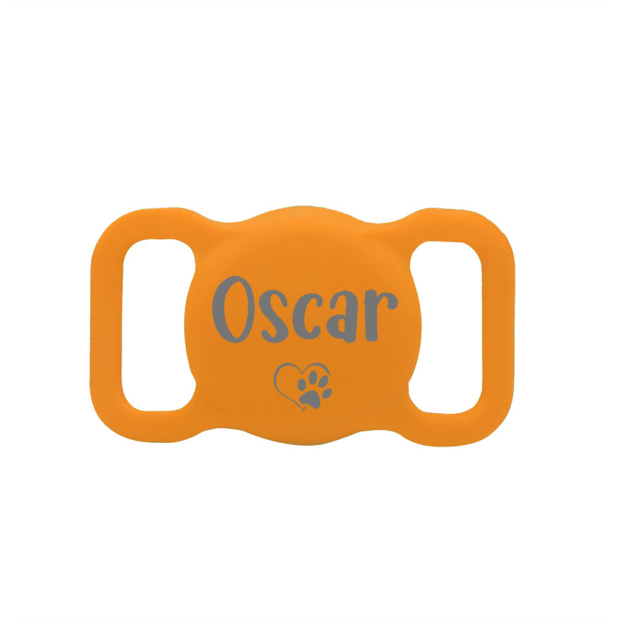 Personalized Pet Apple Air Tag Holder for Dog Collar | BKPet139