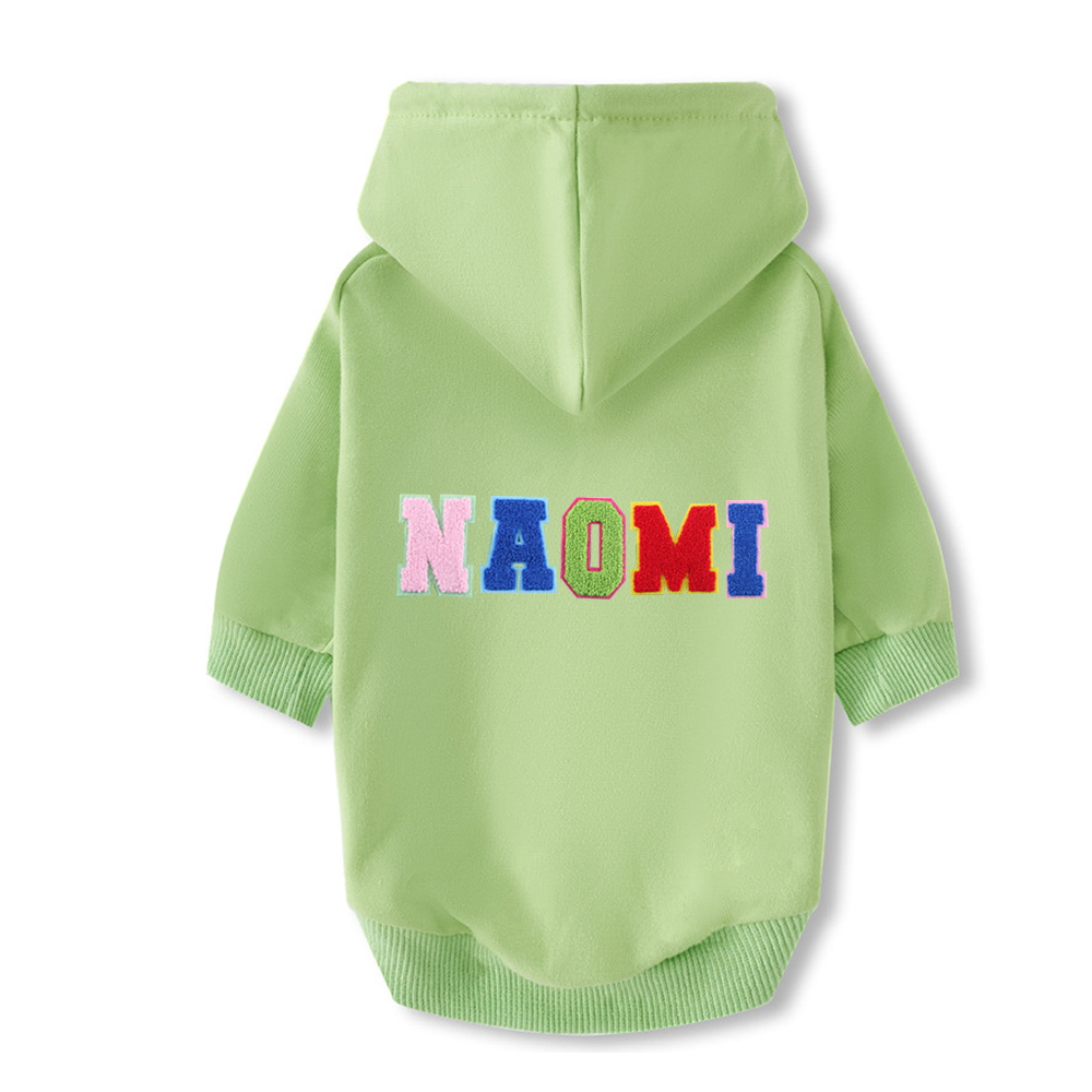 Personalized Varsity Letter Dog Hoodie for Comfort and Unique | BKPet140