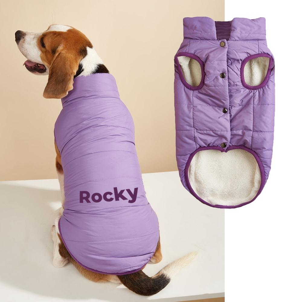 Personalized Pets Warm Puffer Vest | BKPet148