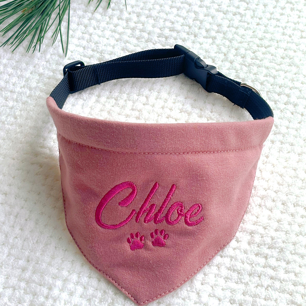 Personalized Embroidered Adjustable Dog Bandana | BKPet166