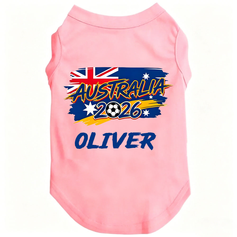 Personalized Dog Soccer 2026 Flat Dog Tank Top | MNCloth213