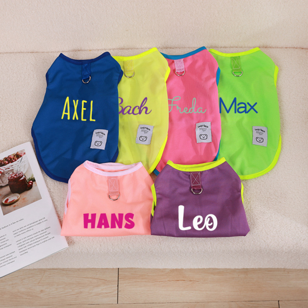 Personalized Colourful Pet Summer Cool Mesh Vest | BKPet173