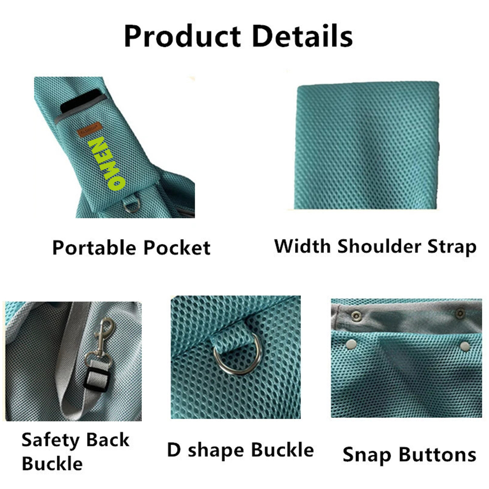 Personalized Breathable Crossbody Mesh Dog Sling Carrier | BKPet188