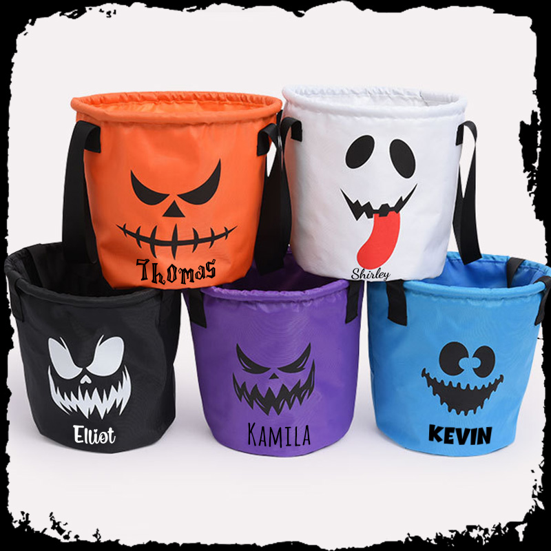 Personalized Halloween LED Light Treating Bucket | MNHalloween09