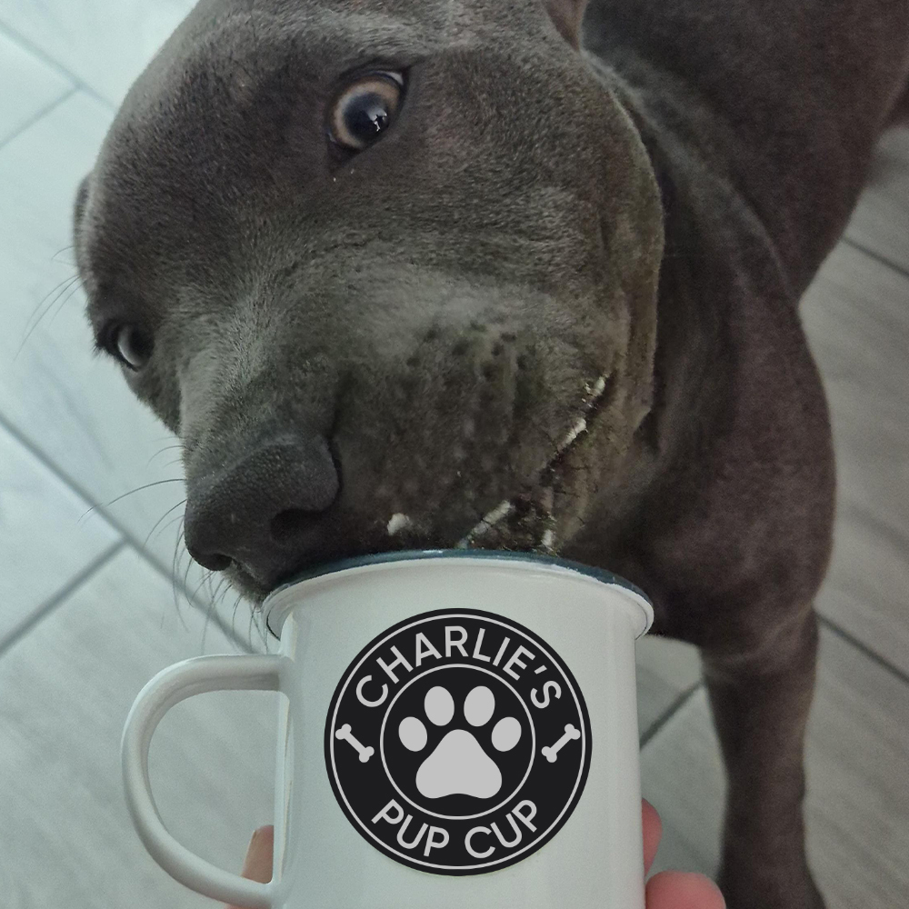 Personalised 12oz Pet Enamel Reusable Pup Cup Mug | BKPet280