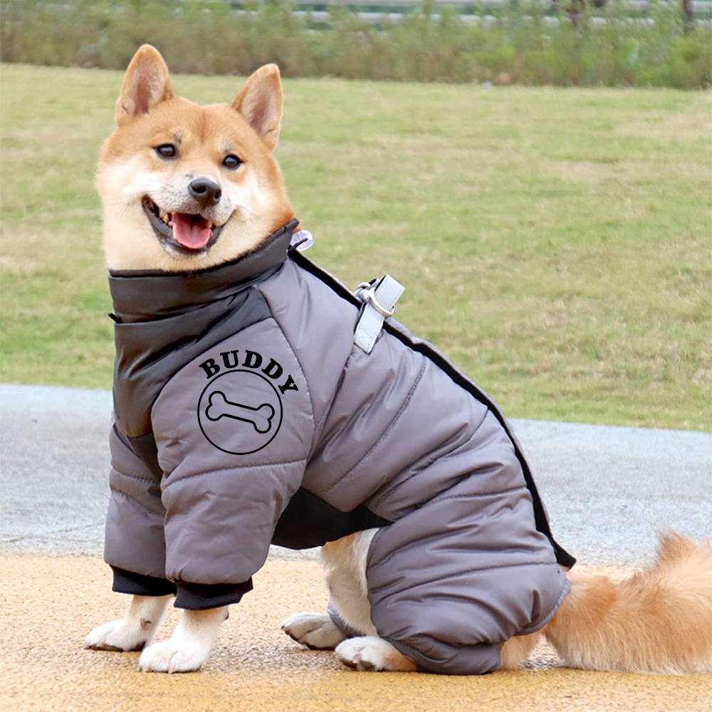 Personalized Pet Winter Warm Windproof Puffer Jacket | BKPet272