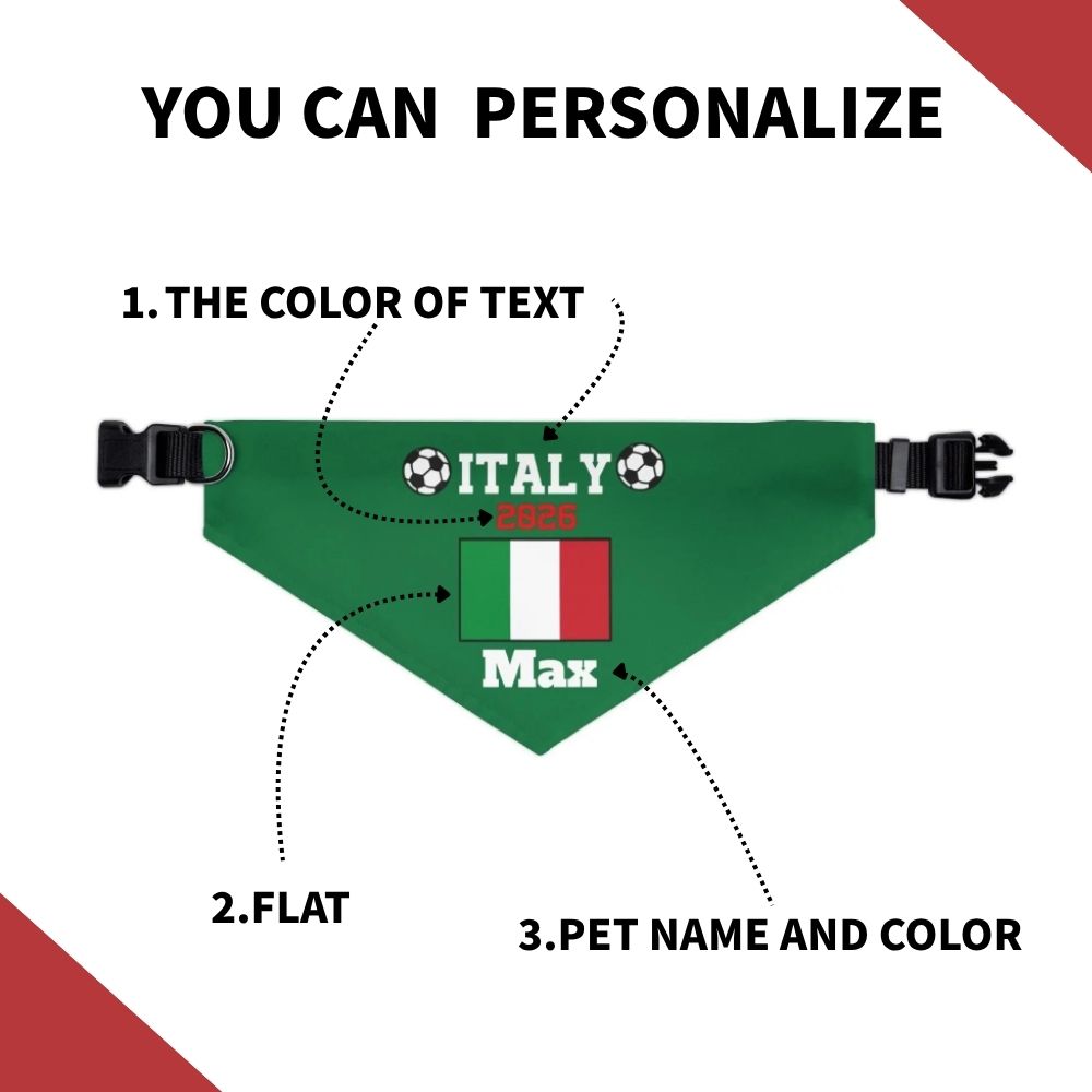 Personalized Soccer Fan Dog Bandana With Owner Matching Shirt | MNCloth218