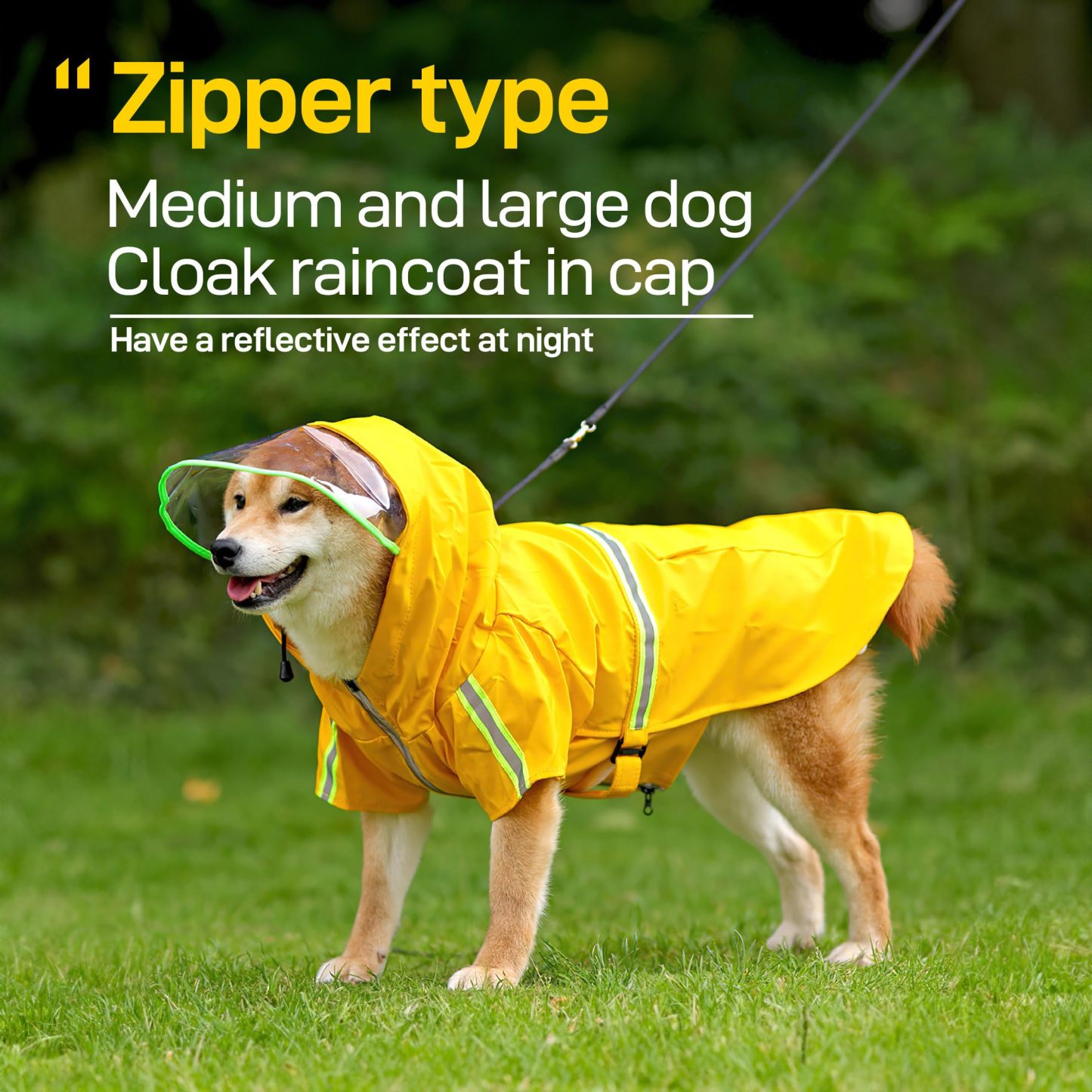 Personalized Pets Waterproof and Reflective Raincoat | BKPet152
