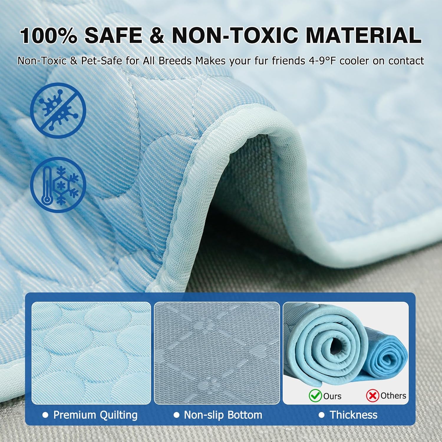 Personalized Embroidery Summer Cooling Pet Mat | MNHome91