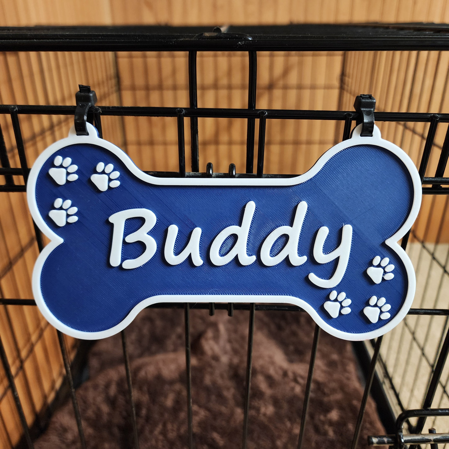 Personalized 3D Printed Dog Name Crate Sign | BKPet359