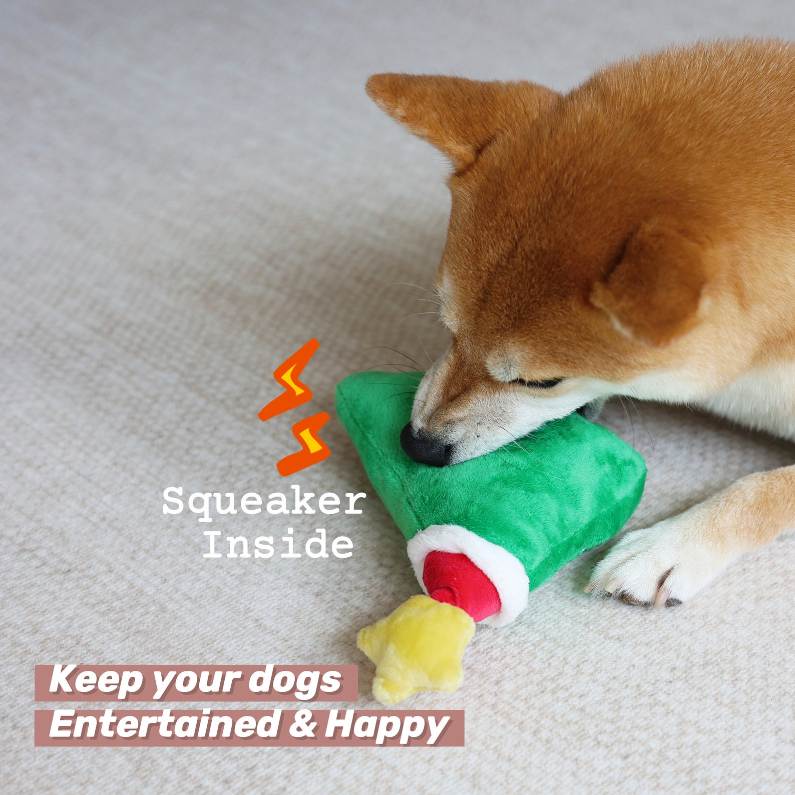 Christmas Tree Dog Plush Squeaky Toys | BKPet133