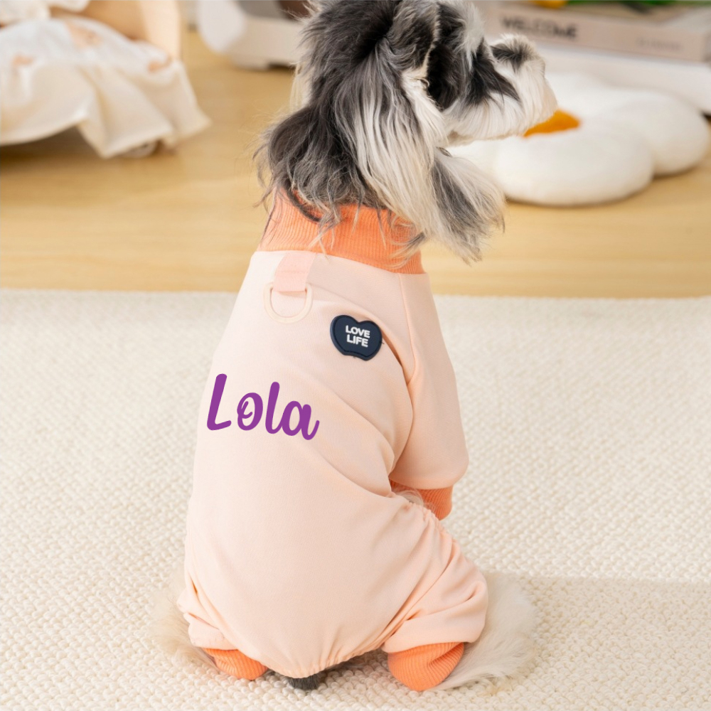Personalized Color-Block Poppy Pajama Jumpsuit | MNCloth224