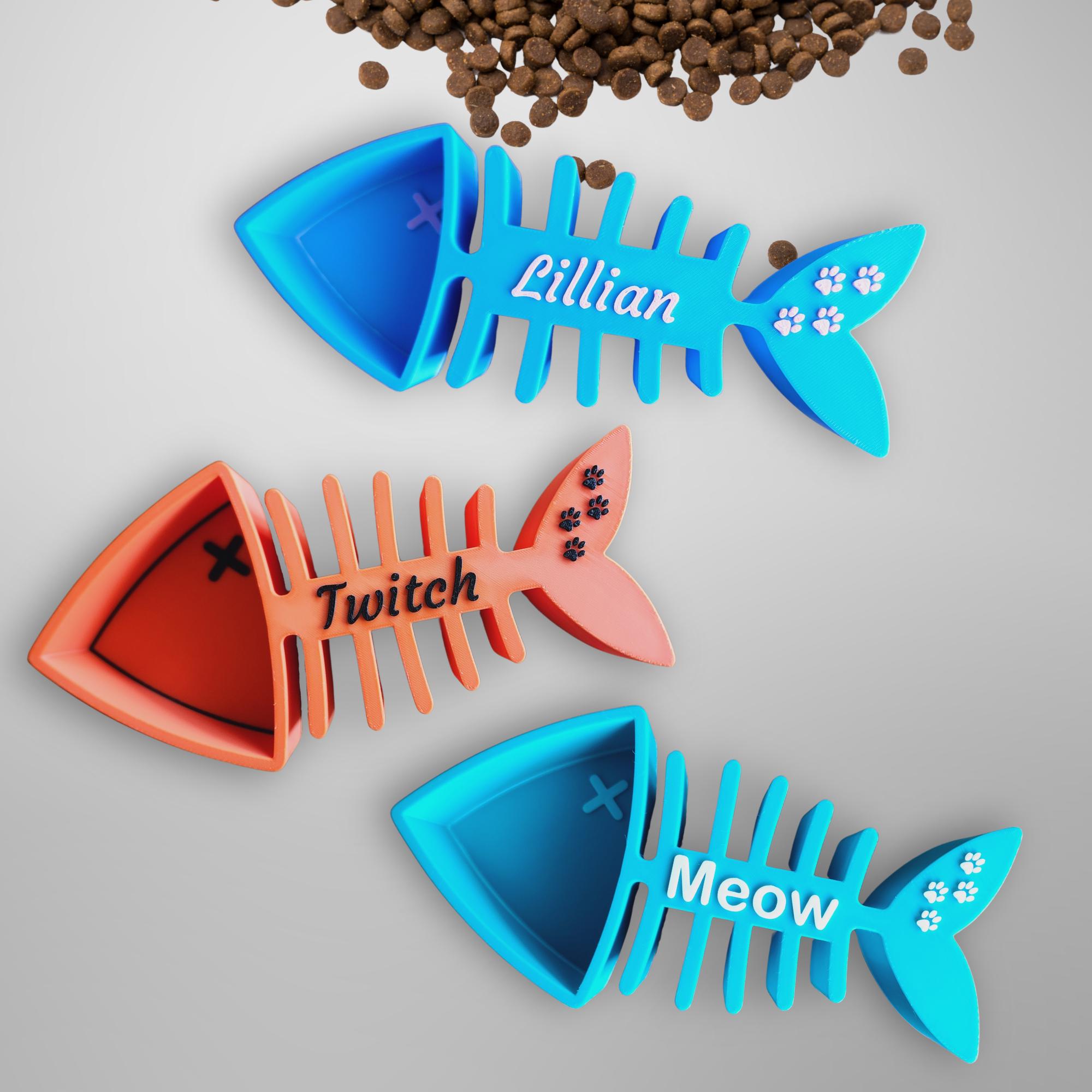 Personalized Fish Skeleton Pet Measuring Food Scoop Cup | BKPet416