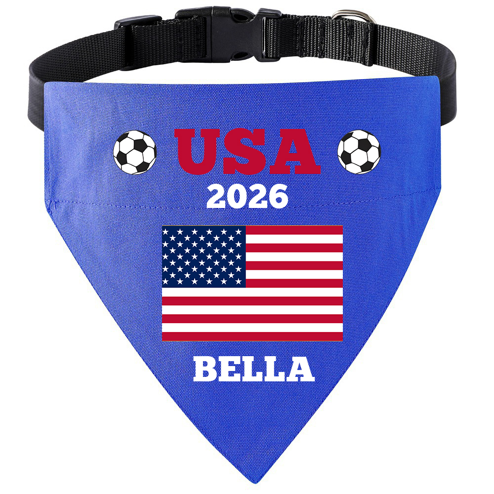 Personalized Soccer Fan Dog Bandana With Owner Matching Shirt | MNCloth218