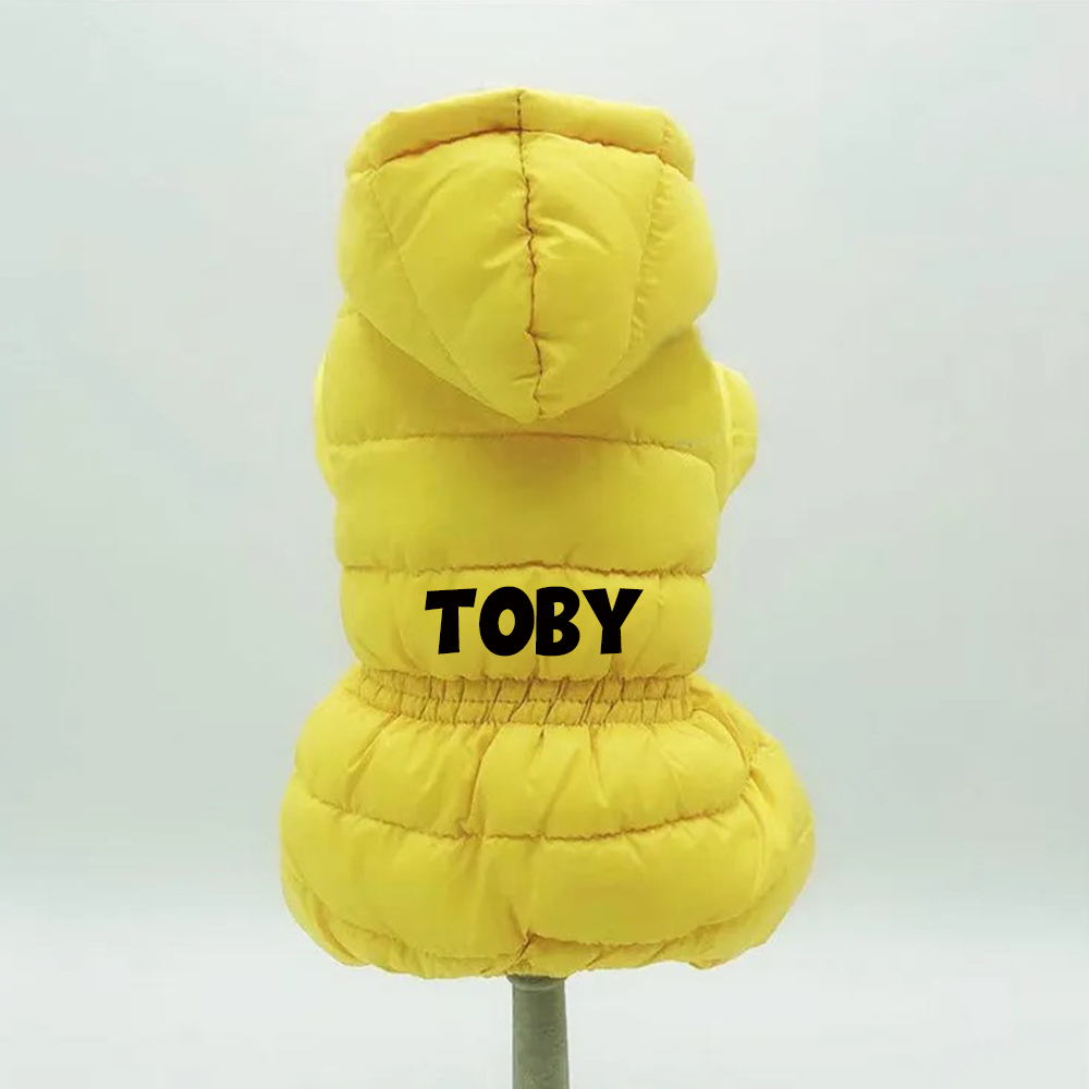 Personalized Pet Winter Warm Windproof Large Puffer Jacket | BKPet310