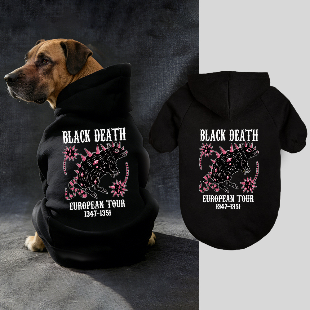 Black Death European Dour Puppy Hoodie | BKPet317