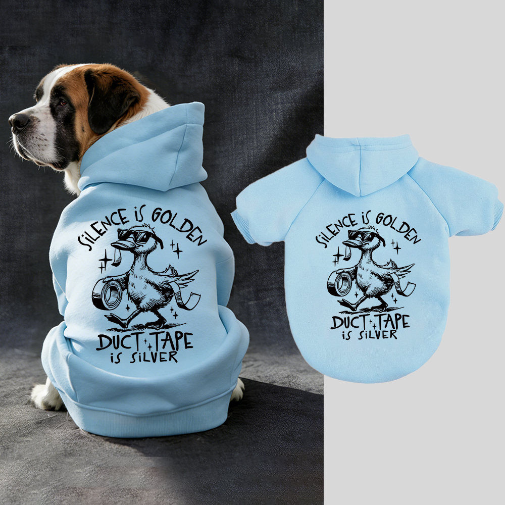 Silence Is Golden Sarcastic Puppy Hoodie | BKPet324