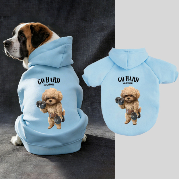 GO HARD OR GO HOME Puppy Hoodie | BKPet338