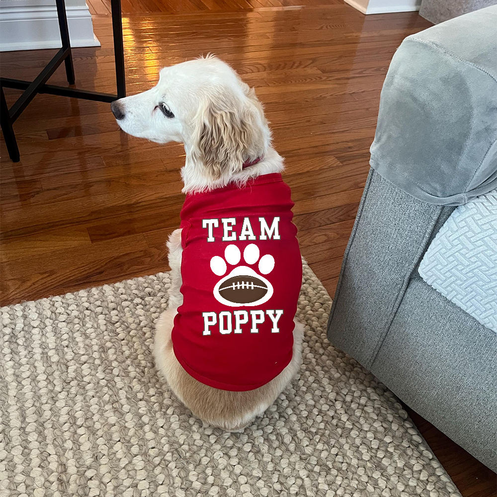 Personalized Football Team Pet Paw Soft Shirt | BKPet426