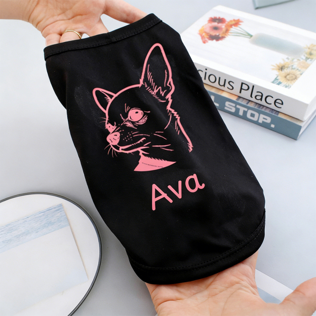 Personalized Adorable Pet Portrait Line-Art Shirt | BKPet440