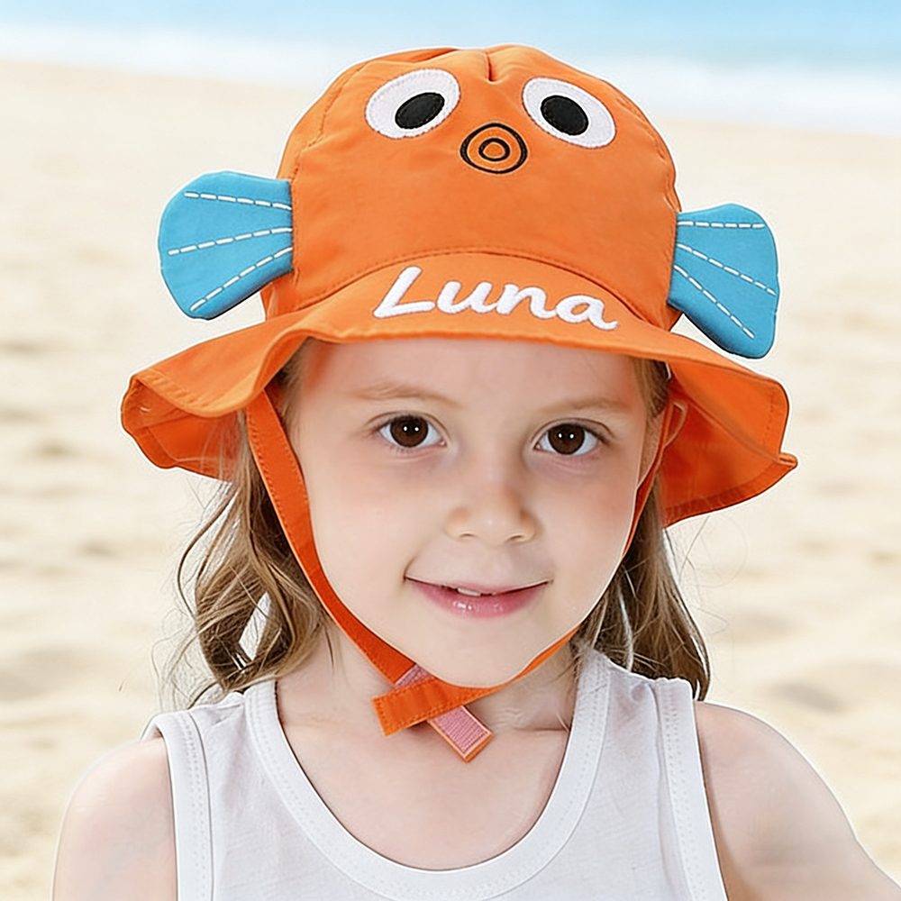 Personalized Embroidery Cute Design Beach Pool Sun Hat | MNSummer07