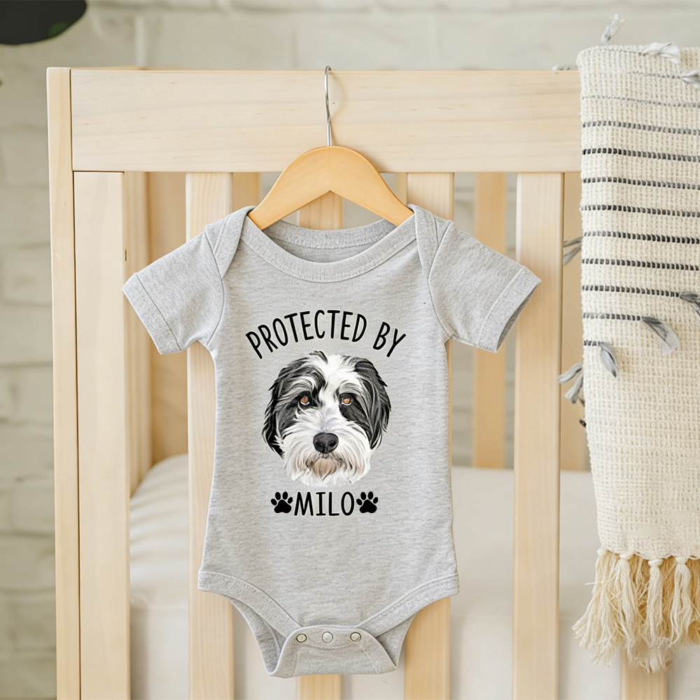 Personalized Baby Protected By Pets Shirt | MNBaby03