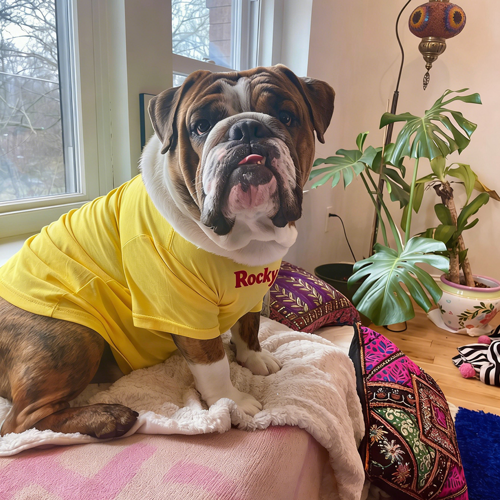 Personalized Chicken Nuggets Large Size Soft Pet Tee | BKPet447