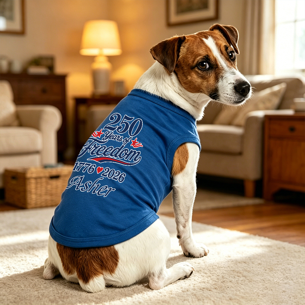 Personalized Patriotic 250 Anniversary Pet Shirt | BKPet507